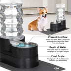 RIZZARI Large Water Dispenser for Dogs: 8L Black Raised Gravity Auto-Refill - Image 5