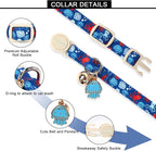 Lionet Paws 2pcs Pack Summer Cat Collars, Breakaway Kitten Blue Cat Collars - Image 6