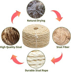 Natural Sisal Rope 1/4 Inch by 49-Feet - Image 4