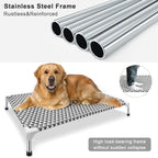 Elevated Outdoor Dog Bed, Large Size, Cotton Material, Non-Slip Feet, Fits up - Image 3