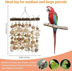 PINVNBY Large Parrot Toys Natural Nuts Corn Cob Wooden Chewing Tearing Toy - Image 3