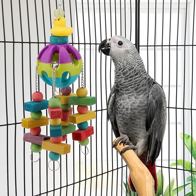 Hypeety Pet Parrot Toy Plastic Colorful Birds Ball - Image 4