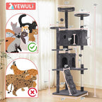 70in Cat Tree Cat Climbing Tower - Image 7