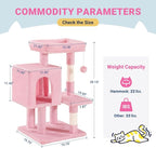 Allewie 29 Inches Cat Tree Tower/Plush Perches Platform/Condo/House/Sisal - Image 7