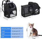 Cat Backpack Carrier, Expandable Pet Carrier Backpack - Image 2