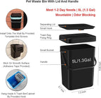 Small Dog Waste Station for Home 1.3Gallon/5L Mountable Doggie Trash Can - Image 6