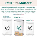 Diaper Dekor CLASSIC Diaper Pail Refills | 4 Count Unscented | Exclusive - Image 2