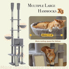 PAWZ Road Tall Cat Tree, Floor to Ceiling Cat Tower - Image 5