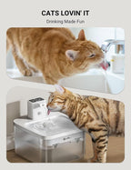 DownyPaws Battery Operated Cat Water Fountain, 84oz/2.5L Fursink Wireless Pet - Image 5