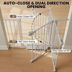 29.7-46" Extra Wide Baby Gate for Stairs, Pressure Mounted Dog Gate Indoor for - Image 7