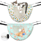 Unittype 2 Pieces Cat Cage Hammock Hanging Pet Bed Double Layer Soft Plush by Unittype
