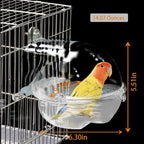 kathson Bird Bath Box for Cage Parakeet Bath Tub Parrot Hanging Bathtub Cube - Image 2