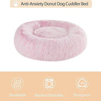 WNPETHOME Calming Dog Bed for Large Dogs, Anti-Anxiety Donut Pet Bed, Fluffy - Image 3