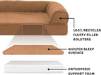 Furhaven Orthopedic Dog Bed for Large Dogs w/ Removable Bolsters & Washable - Image 4
