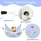 4 Pack Small Animal Hammock, 11.4x11.4 Inch Guinea Pig Rat Ferret Hanging Bed - Image 3