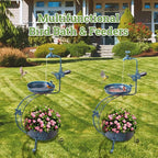 VEWOGARDEN Vintage Solar Bird Bath - Image 2