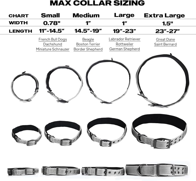 PetiFine Dog Collar for Large Dogs, Neoprene Padded and Adjustable, Reflective - Image 5