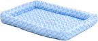 MidWest Homes for Pets QuietTime Fashion XS Dog Bed – Blue Faux Fur Bolster by MidWestHomesForPets