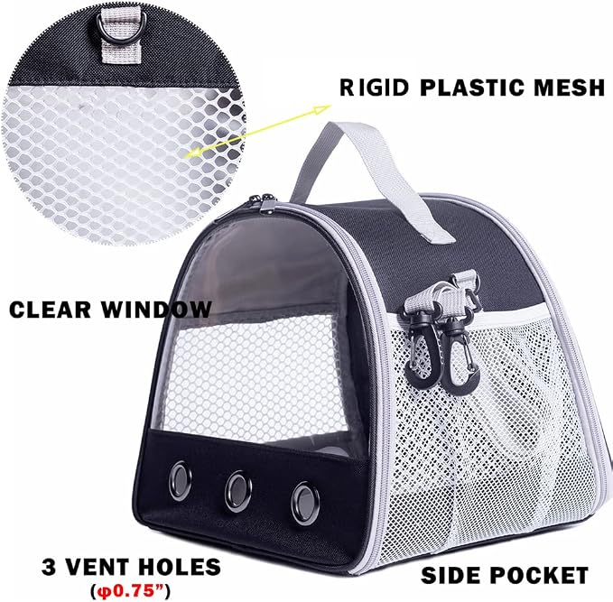 Guinea Pig Carrier, Small Animal Bird Rabbit Turtle Carrier Bag, African - Image 3