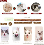 Natural Wood Cat Wand Toy with Ribbon Fish Teaser - Image 3