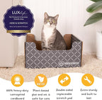 Hide & Scratch Cardboard Cat Scratcher Box & Bed - Image 2