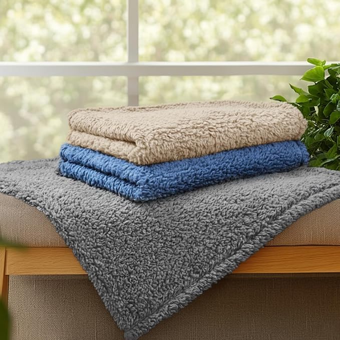 1 Pack 3 Calming Blankets Fluffy Premium Fleece Pet Blanket Soft Sherpa Throw - Image 7