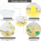 Small Bird Cage, Lightweight for Parakeets, Hanging for Parrot, Travel for - Image 4