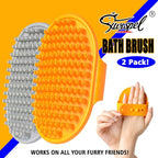 Dog Grooming Brush, Pet Shampoo Bath Brush Shedding Soothing Massage Rubber Comb - Image 2
