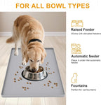 Mofason Pet Food Mat Waterproof Dog Mat 24”x16” Large – 0.5” inch Raised Edge - Image 6