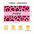 Puppy Feeding Mat 24x16 inch Hot Pink Leopard Print Pet Bowl Placemat Non Slip - Image 6