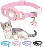 Airtag Cat Collar Breakaway, Stretchy Cat Tracker Collar by DILLYBUD