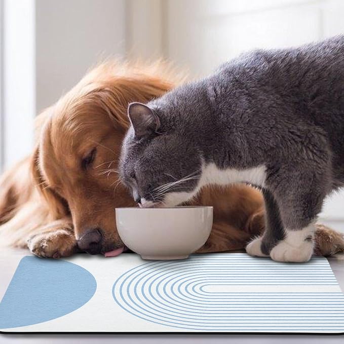 Dog Food Mats for Floors Waterproof, Cat Water Bowl Mats Pet Feeding Absorbent - Image 7