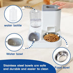 Automatic Cat Food and Water Dispenser Set 2 in 1, All-in-One Gravity Pet Feeder - Image 7
