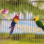Bird Ladder Bridge, Wooden Pet Hamster Climbing & Swing Toys, Cage Accessories - Image 3