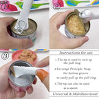 Pet Food Can Spoon & 3 Pcs Can Cover Lids | Cute Paw Shape Opener Spatula Cat - Image 2