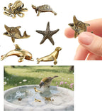 6 Pcs Copper Bath Disks Ornaments Mini Ocean Animal Shape– Starfish Turtle by Unknown