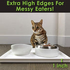 CatGuru Cat Food Mat, Small & Large Pet Feeding Mat, Waterproof Cat Tray - Image 4