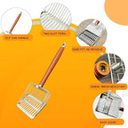 Designed for Deep Litter Boxes, Long Handle Metal Cat Litter Scoop - Image 3