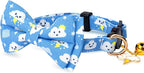 2 Pack Cotton Cat Collar with Bow Tie and Bell - Image 3