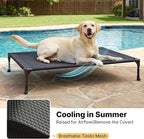 Veehoo Elevated Dog Bed with Waterproof Cushion Mat, Cooling Raised Dog Beds - Image 5