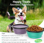 Pawaboo Collapsible Dog Bowls 2 Pack, Silicone Feeding Watering Bowls - Image 5