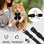 Cat Collar Breakaway with Bells, Soft Pure Cotton Bowtie Collar - Image 4