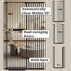 WAOWAO 71" Extra Tall Cat Pet Gate 29.92-61.42" Wide Pressure Mounted Walk - Image 4
