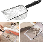 itPlus Cat Litter Scoop, Stainless Steel Cats Sturdy Mesh Scooper Kitty Litter - Image 6