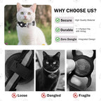 Airtag Cat Collar with Bells and Bowtie -Safety Elastic Band Kitten Collar - Image 6