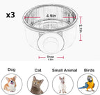 3 Pieces Crate Dog Bowl, Removable Stainless Steel Pet Kennel Hanging Food - Image 6