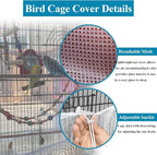 ASOCEA Large Bird Cage Seed Cather, Bird Cage Cover Adjustable Soft Airy Skirt - Image 4