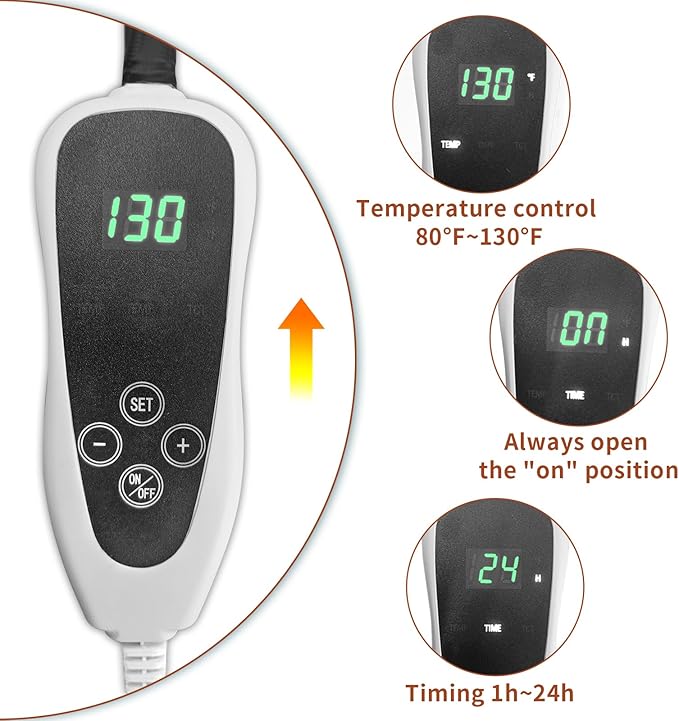 Cat Heating Pad Round with Smart Thermostat Switch and Power Line Protection - Image 4