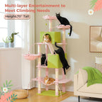 Flower Cat Tree Tall 70.8" for Adult Indoor Cats, 8-Levels Large Cat Tower - Image 3