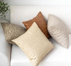 Pack of 4 Neutral Decorative Faux Leather Throw Pillow Covers 20x20 inch - Image 4